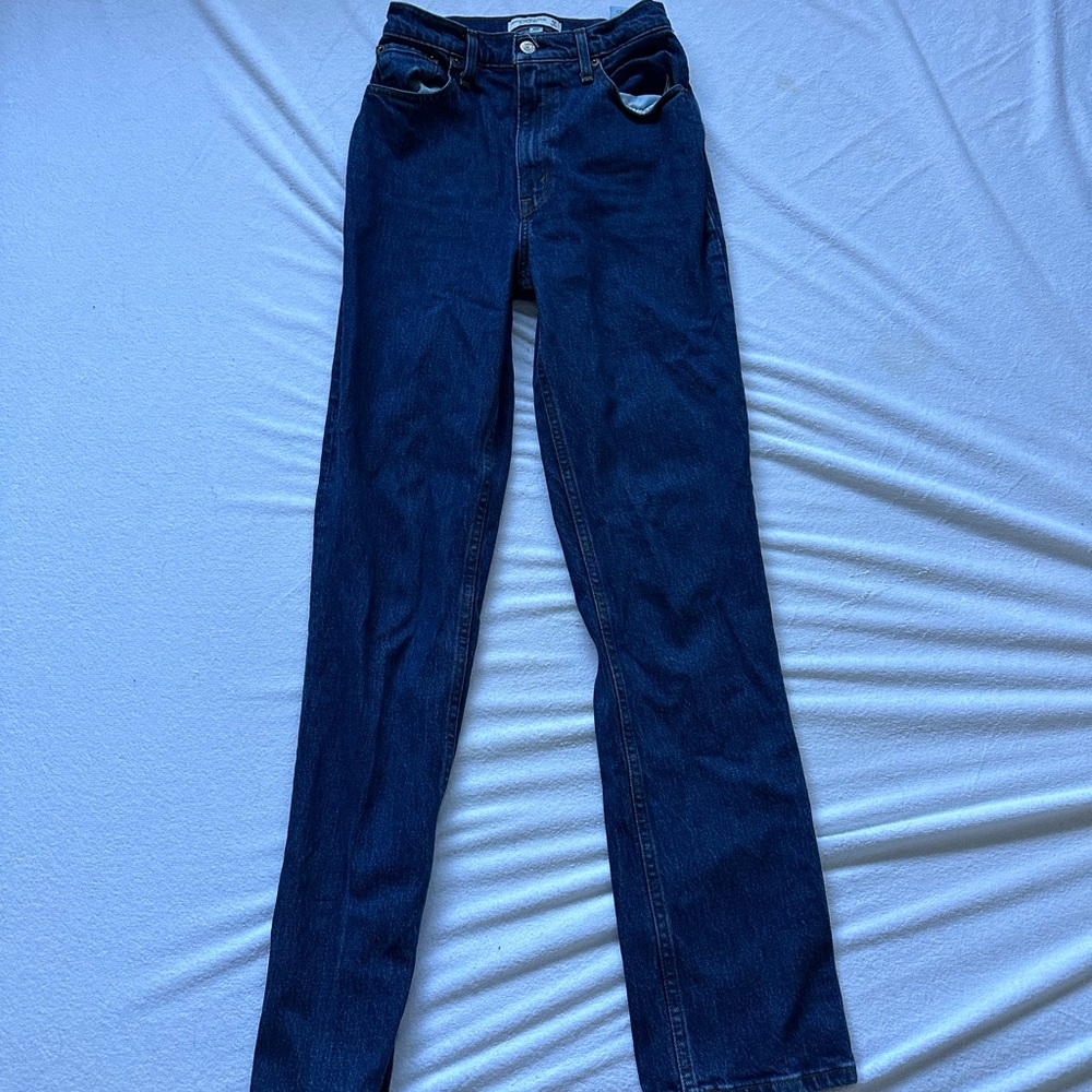 90’s straight high rise curve love Abercrombie jeans